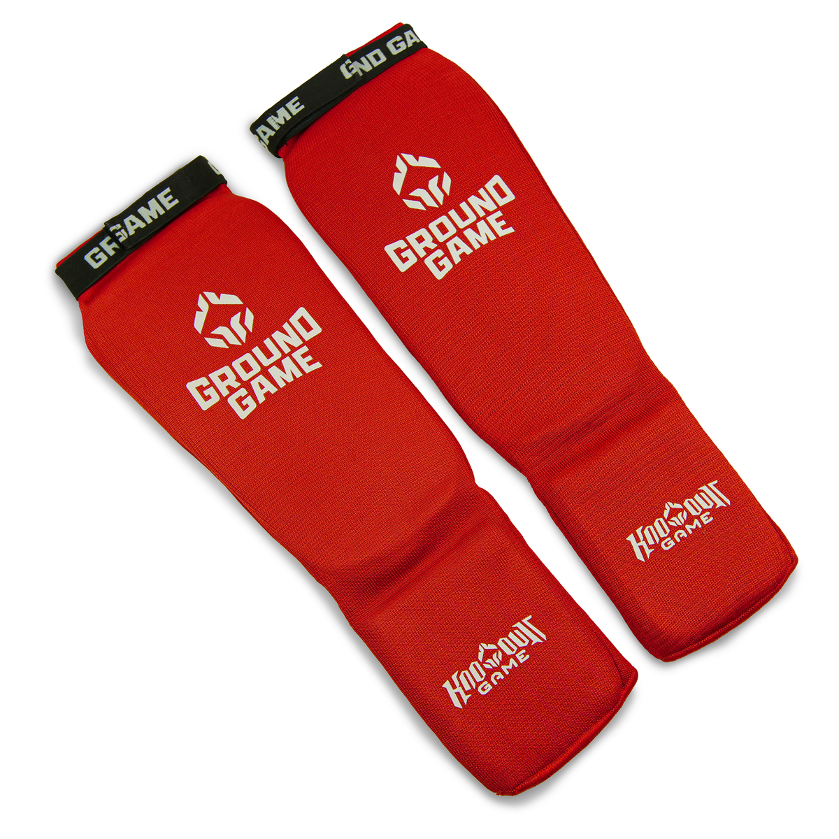 Elastic Shin Guards Classic (Red)