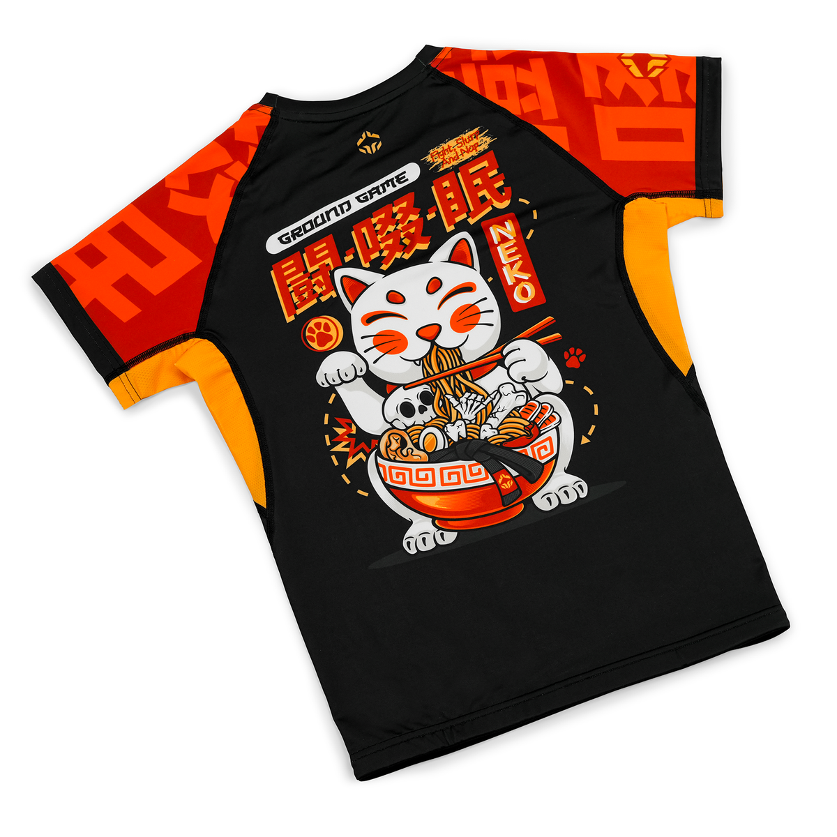 Women's Rashguard Ramen Cat short sleeve