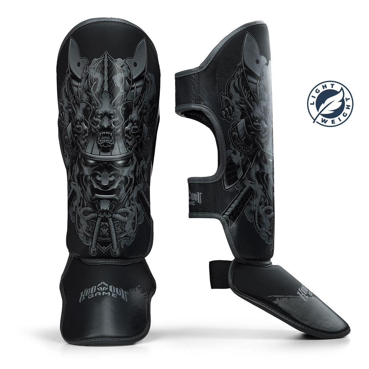 Kids' Lightweight Shin Guards Samurai Shadow