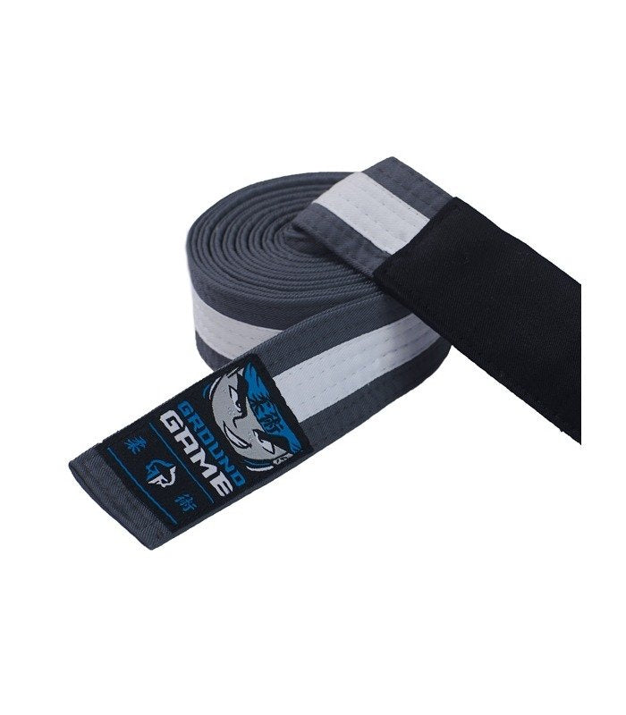 Kids' BJJ Belt (Grey with white stripe)