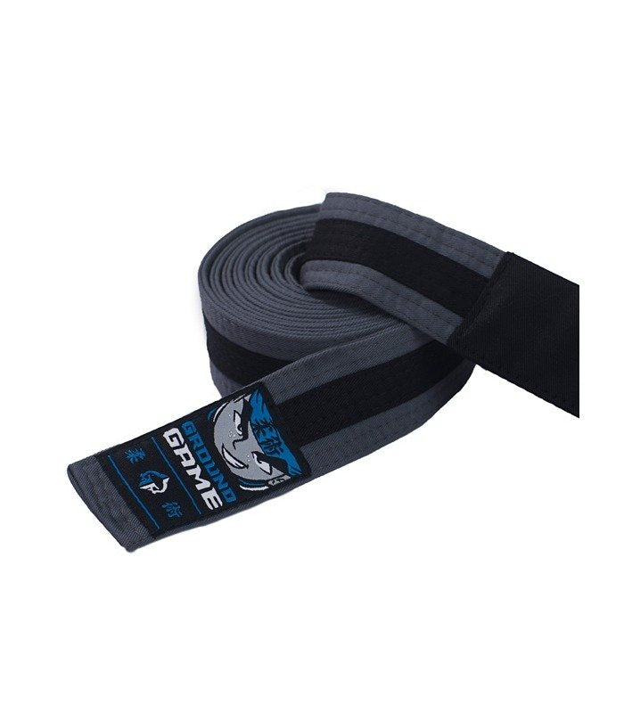 Kids' BJJ Belt (Grey with black stripe)