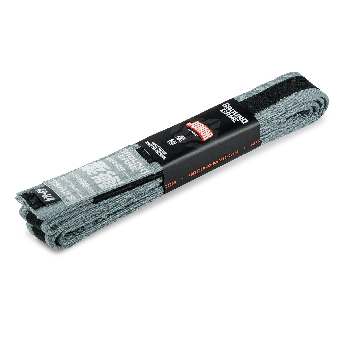 Kids' BJJ Belt (Grey with black stripe)