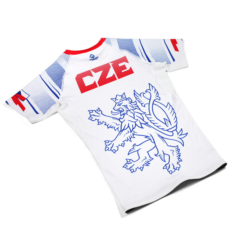 Rashguard Czech Republic short sleeve (White)