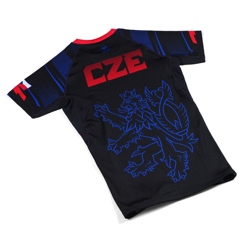 Rashguard Czech Republic short sleeve (Black)