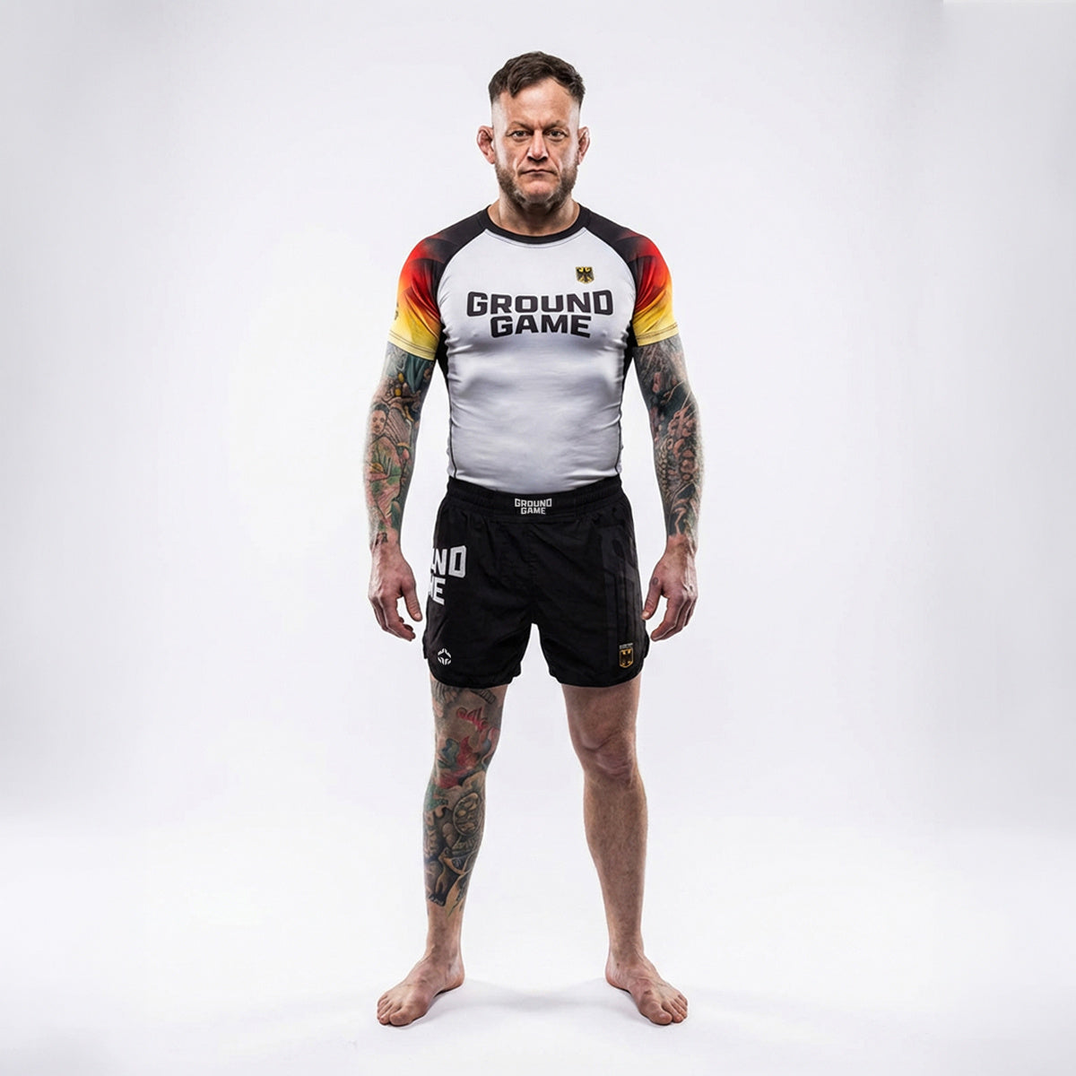 Rashguard Germany short sleeve (White)