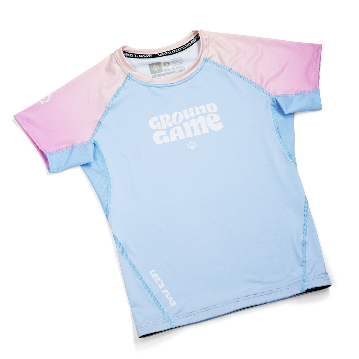 Women's Rashguard Athletic Light Blue short sleeve