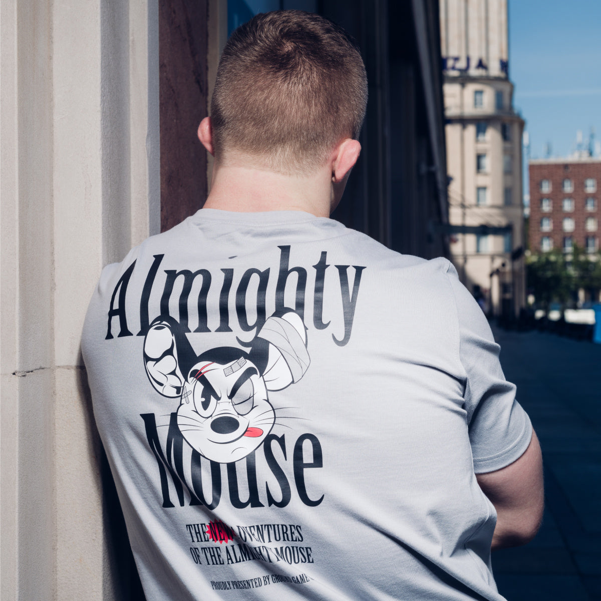 T-shirt Almighty Mouse Oversize (Sky Grey)
