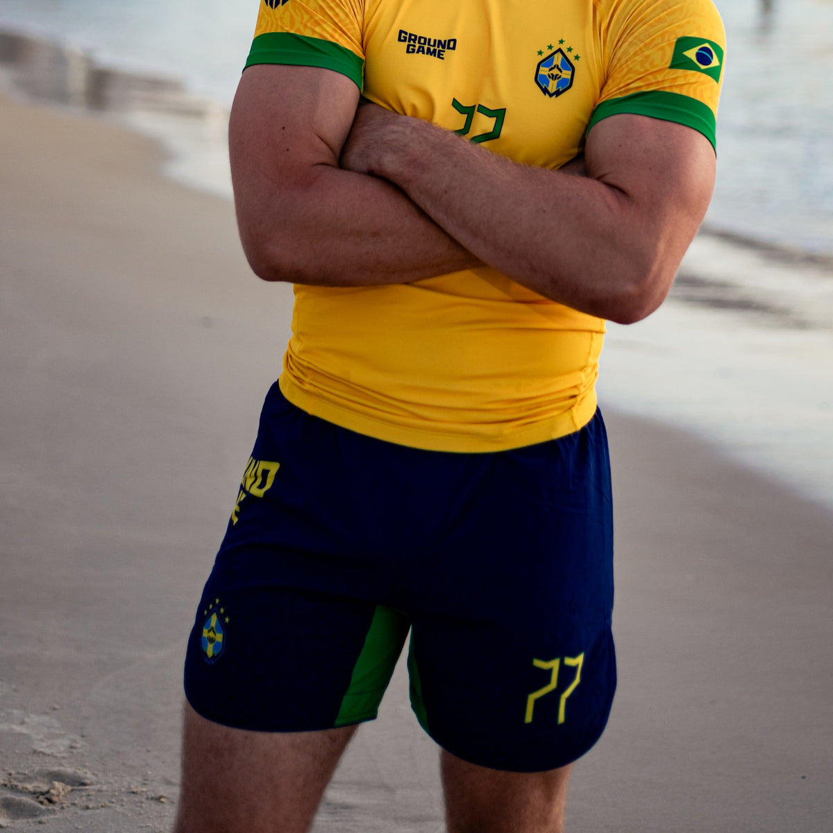 Light MMA Shorts Brazil Football