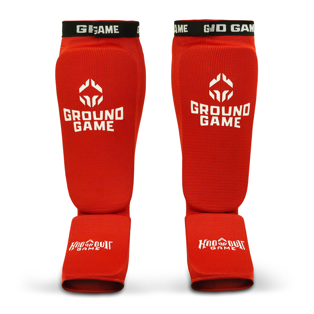 Elastic Shin Guards Classic (Red)
