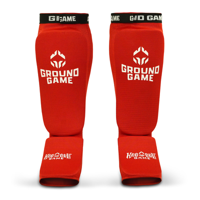Elastic Shin Guards Classic (Red)