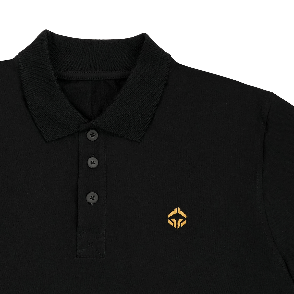 Polo shirt Minimal (Black with Gold Logo)