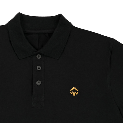 Polo shirt Minimal (Black with Gold Logo)