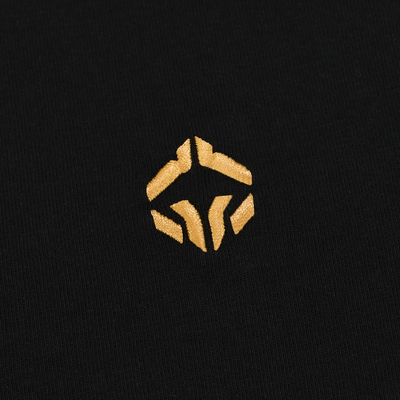 Polo shirt Minimal (Black with Gold Logo)
