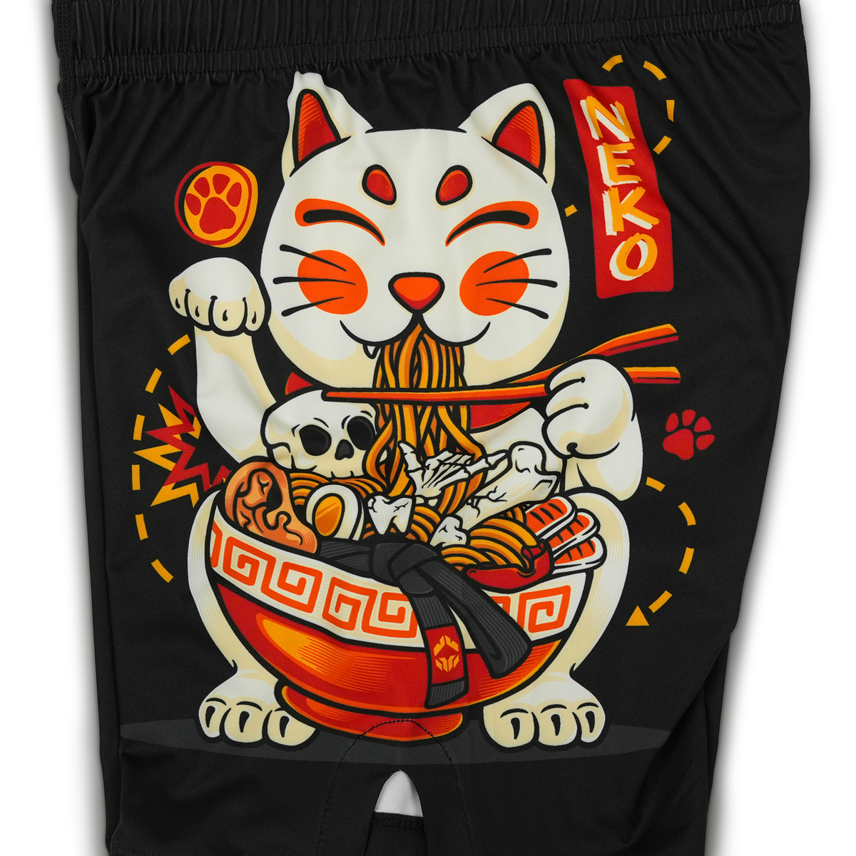 Kids' Training Shorts Ramen Cat