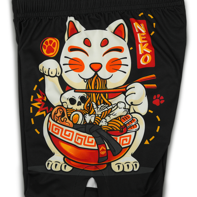 Kids' Training Shorts Ramen Cat
