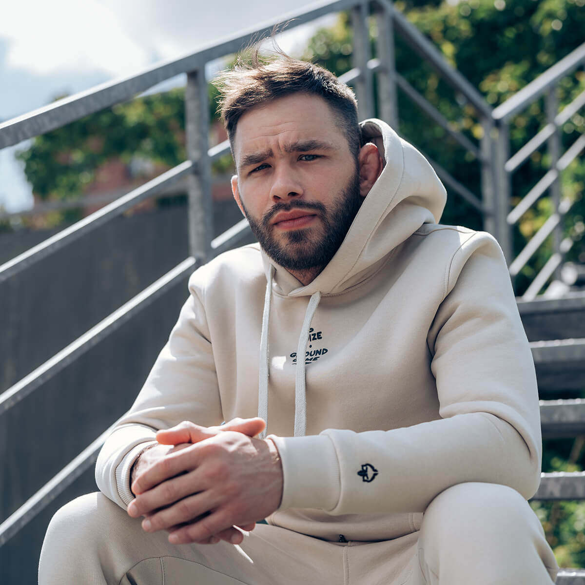 Hoodie Jiu-Jitsu is Calling x Noize (Beige)