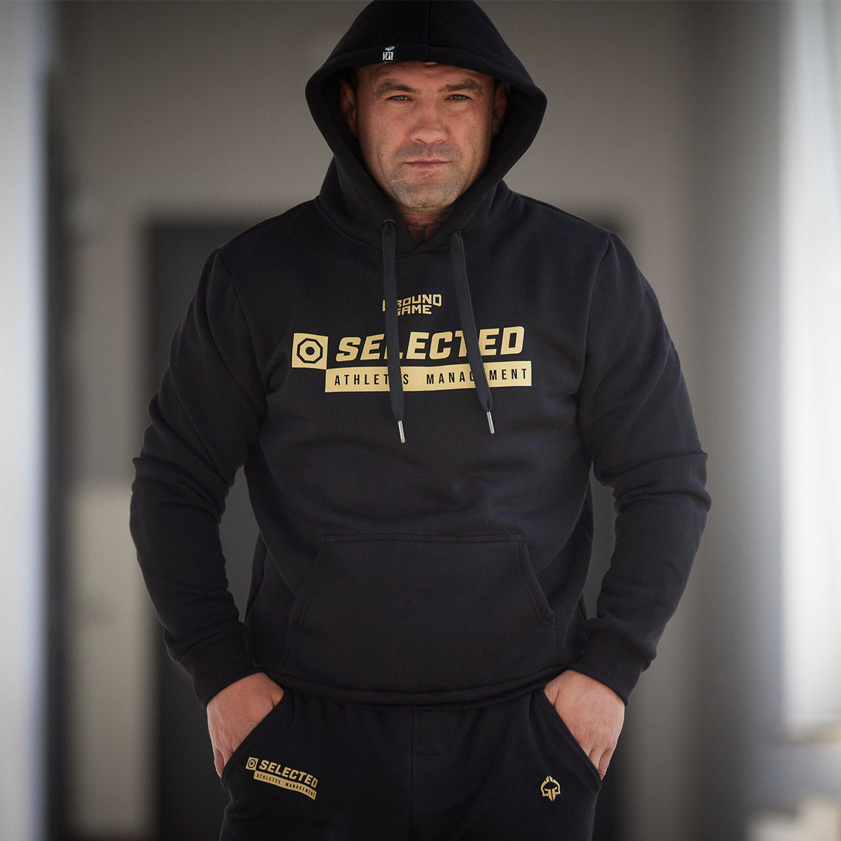Hoodie Selected Athletes Management (Black)