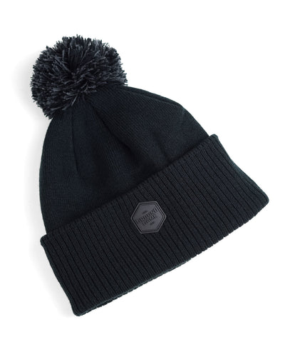 Pom-Pom Winter Hat Label (Black)