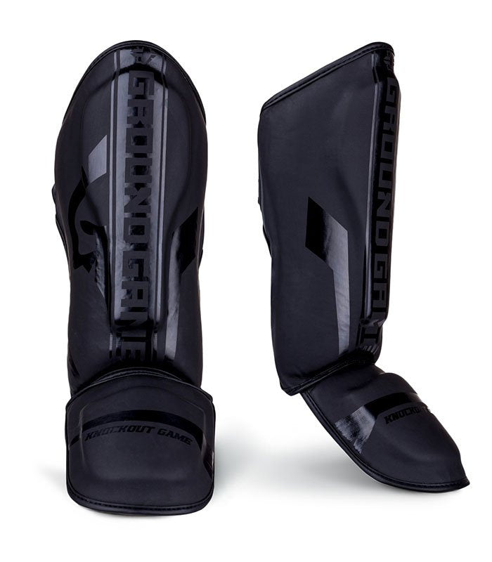 Shin Guards Stripe Black