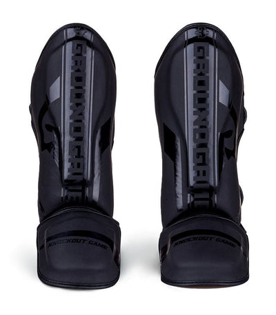 Shin Guards Stripe Black