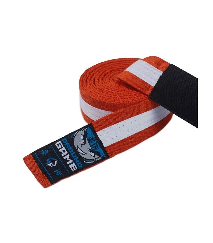 Kids' BJJ Belt (Orange with white stripe)