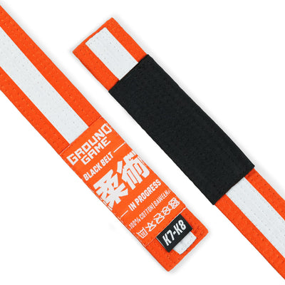 Kids' BJJ Belt (Orange with white stripe)