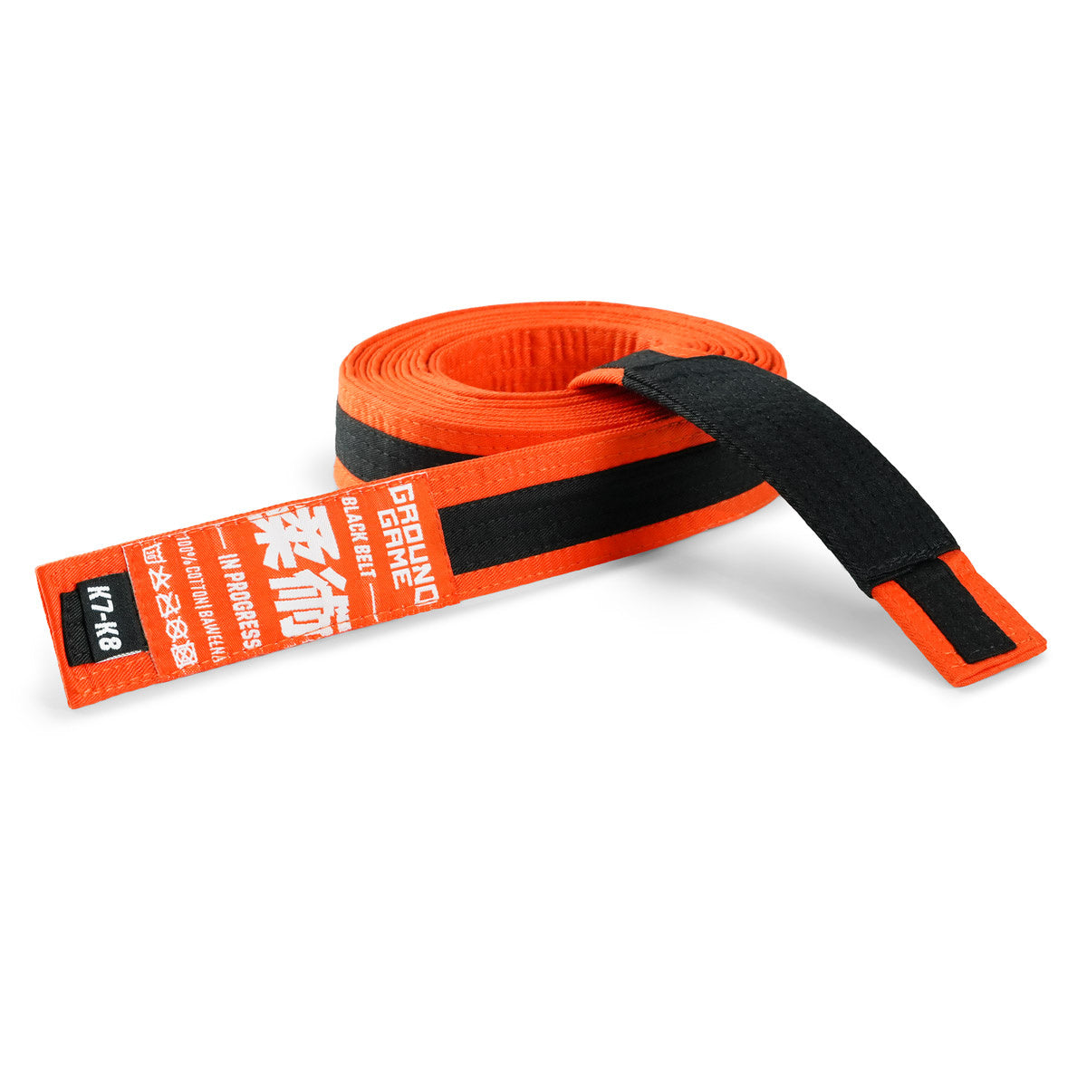 Kids' BJJ Belt (Orange with black stripe)