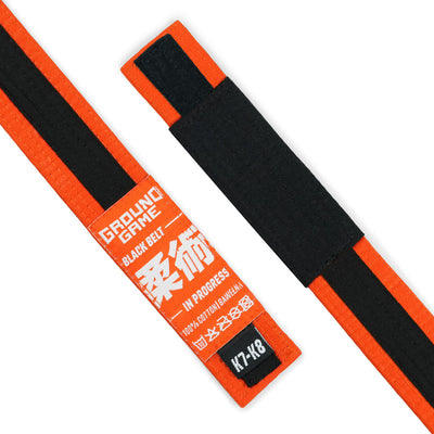Kids' BJJ Belt (Orange with black stripe)