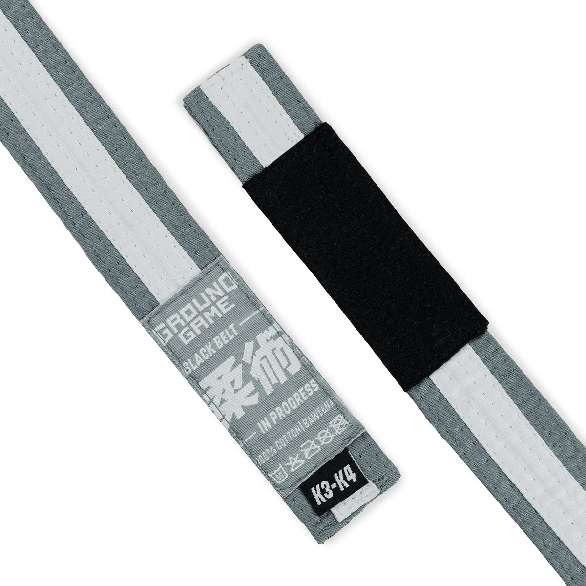 Kids' BJJ Belt (Grey with white stripe)