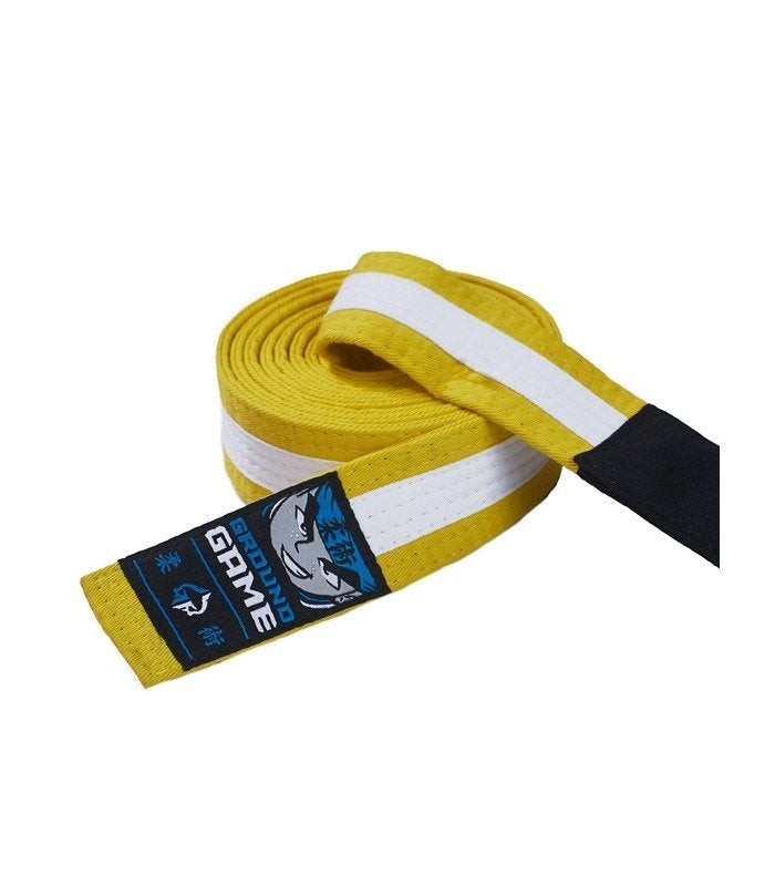 Kids' BJJ Belt (Yellow with white stripe)