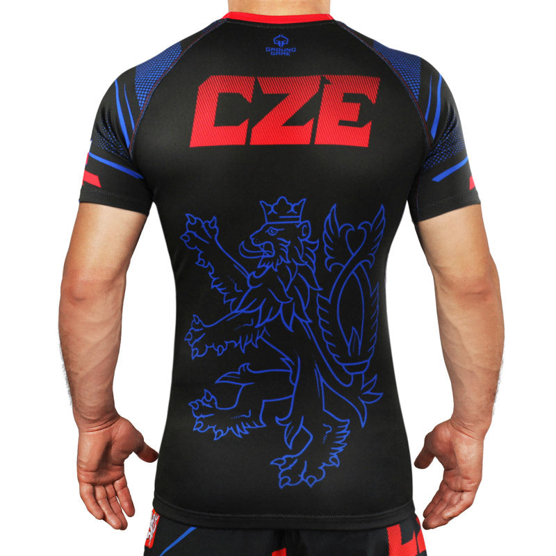 Rashguard Czech Republic short sleeve (Black)
