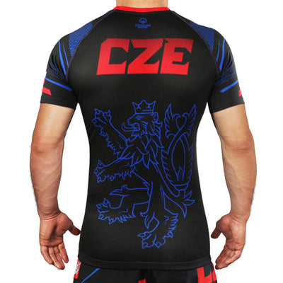 Rashguard Czech Republic short sleeve (Black)