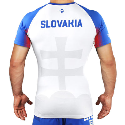 Rashguard Slovakia short sleeve (White)