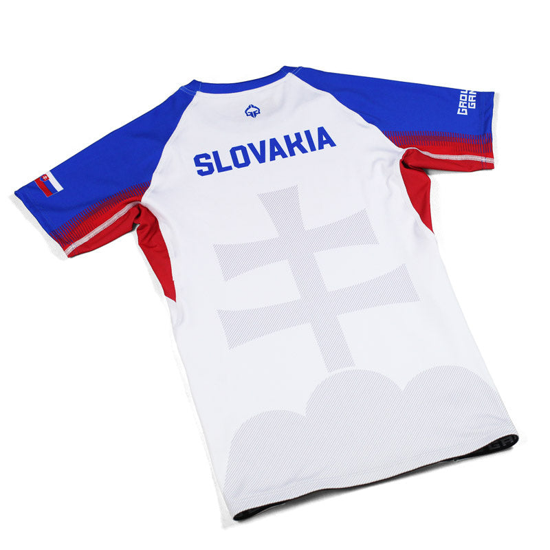 Rashguard Slovakia short sleeve (White)