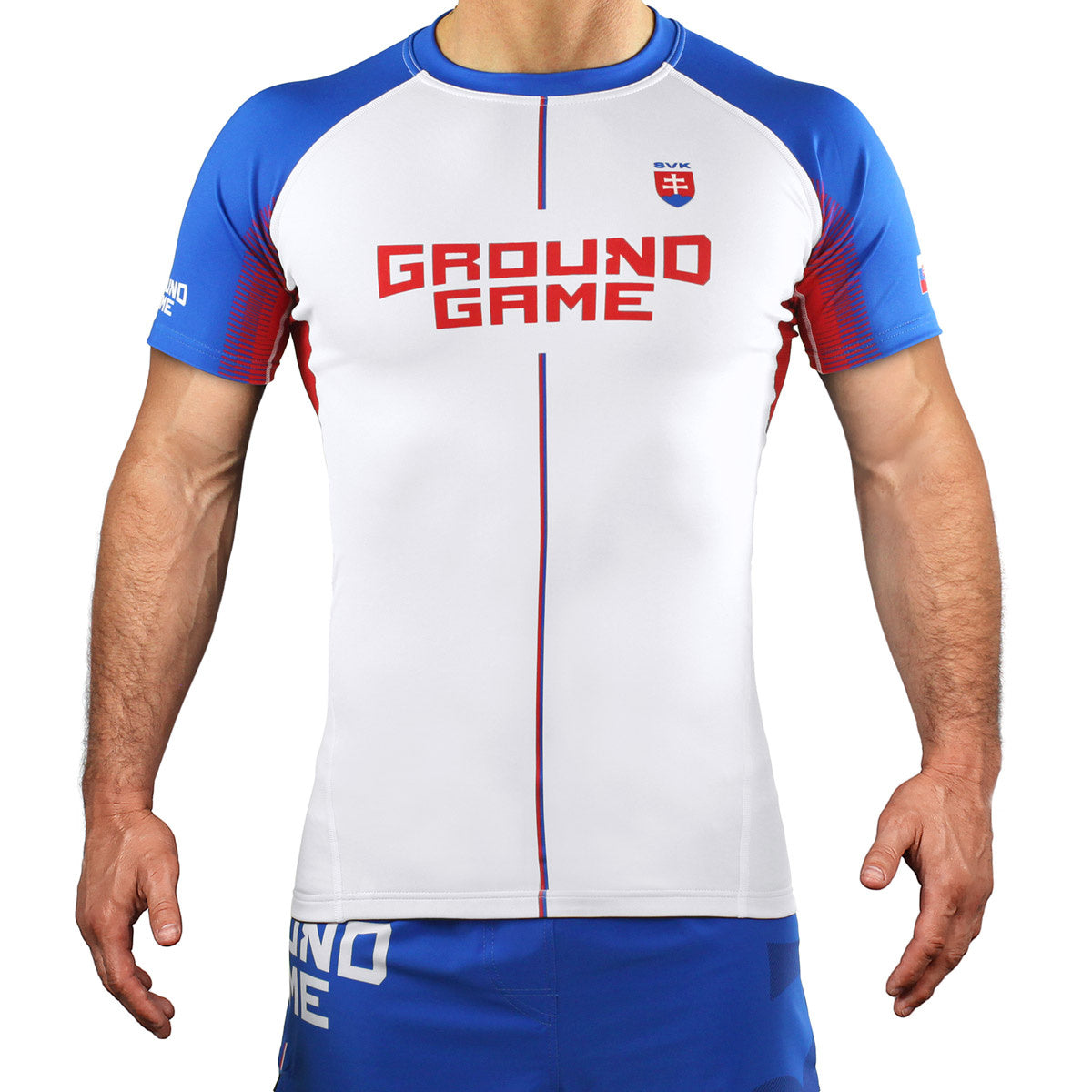Rashguard Slovakia short sleeve (White)