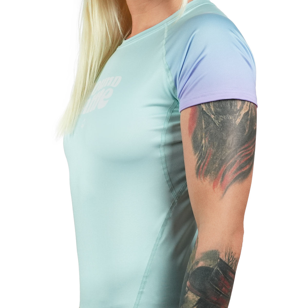 Women's Rashguard Athletic Mint short sleeve