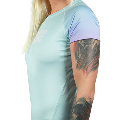 Women's Rashguard Athletic Mint short sleeve