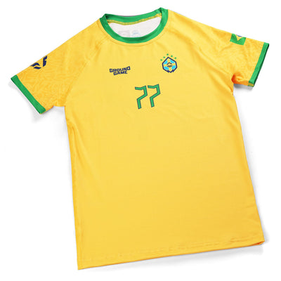 Kids' Rashguard Brazil Football short sleeve