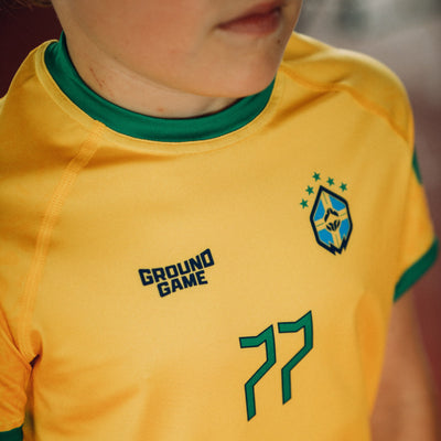 Kids' Rashguard Brazil Football short sleeve