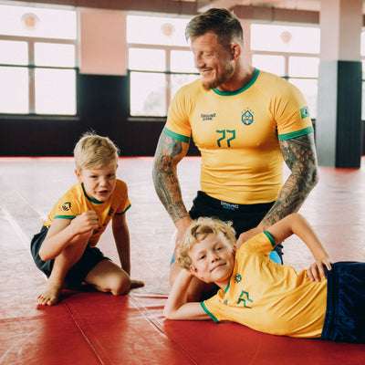 Kids' Rashguard Brazil Football short sleeve