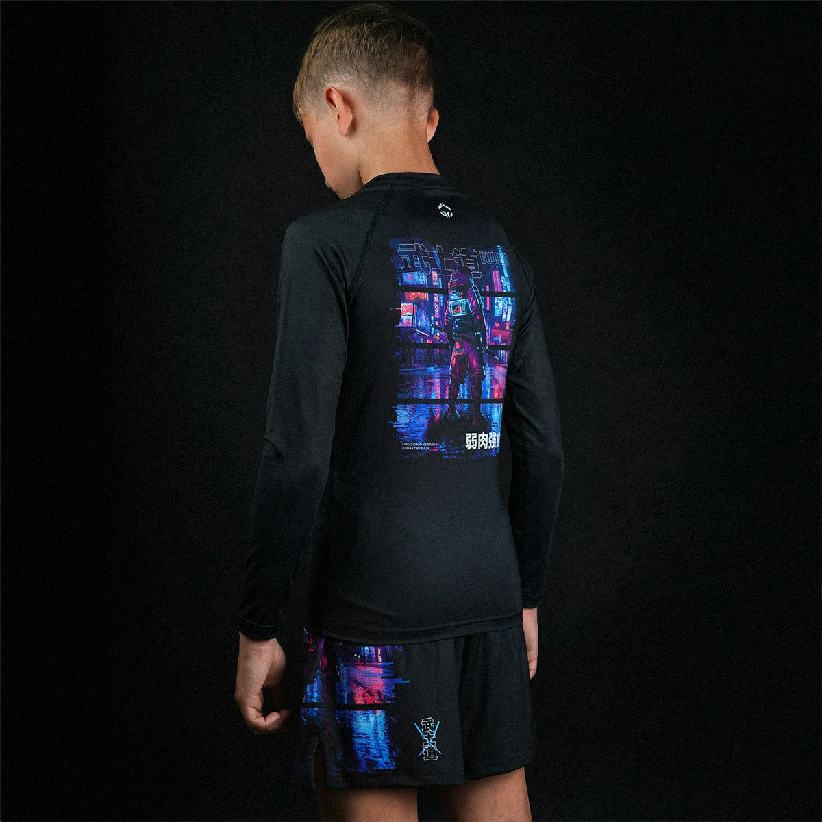 Kids' Rashguard Cyber Samurai long sleeve