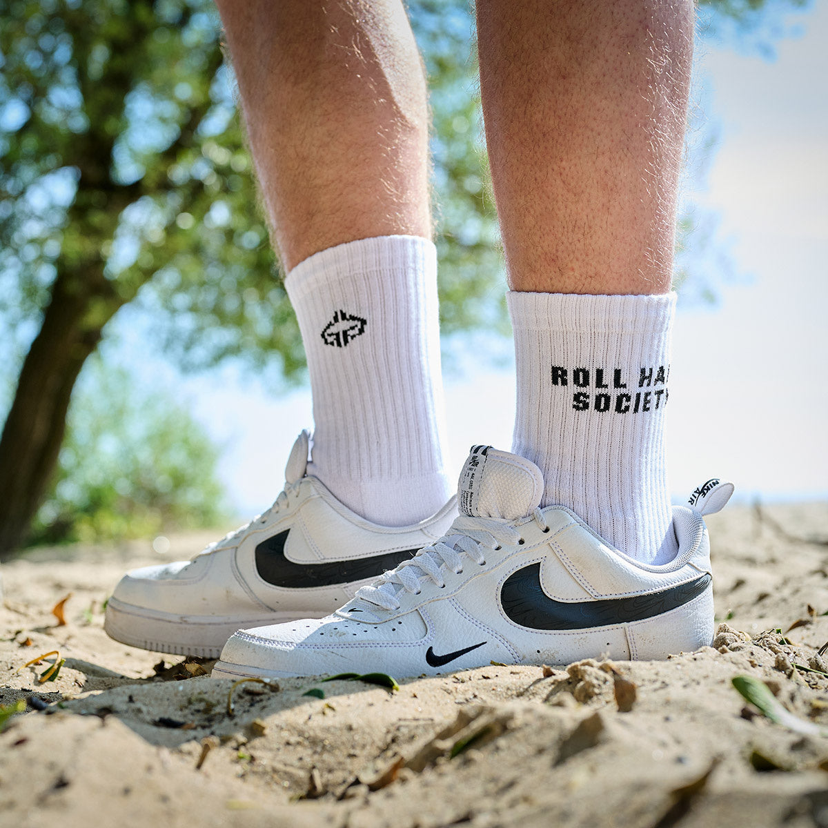 Socks Roll Hard Society (White)