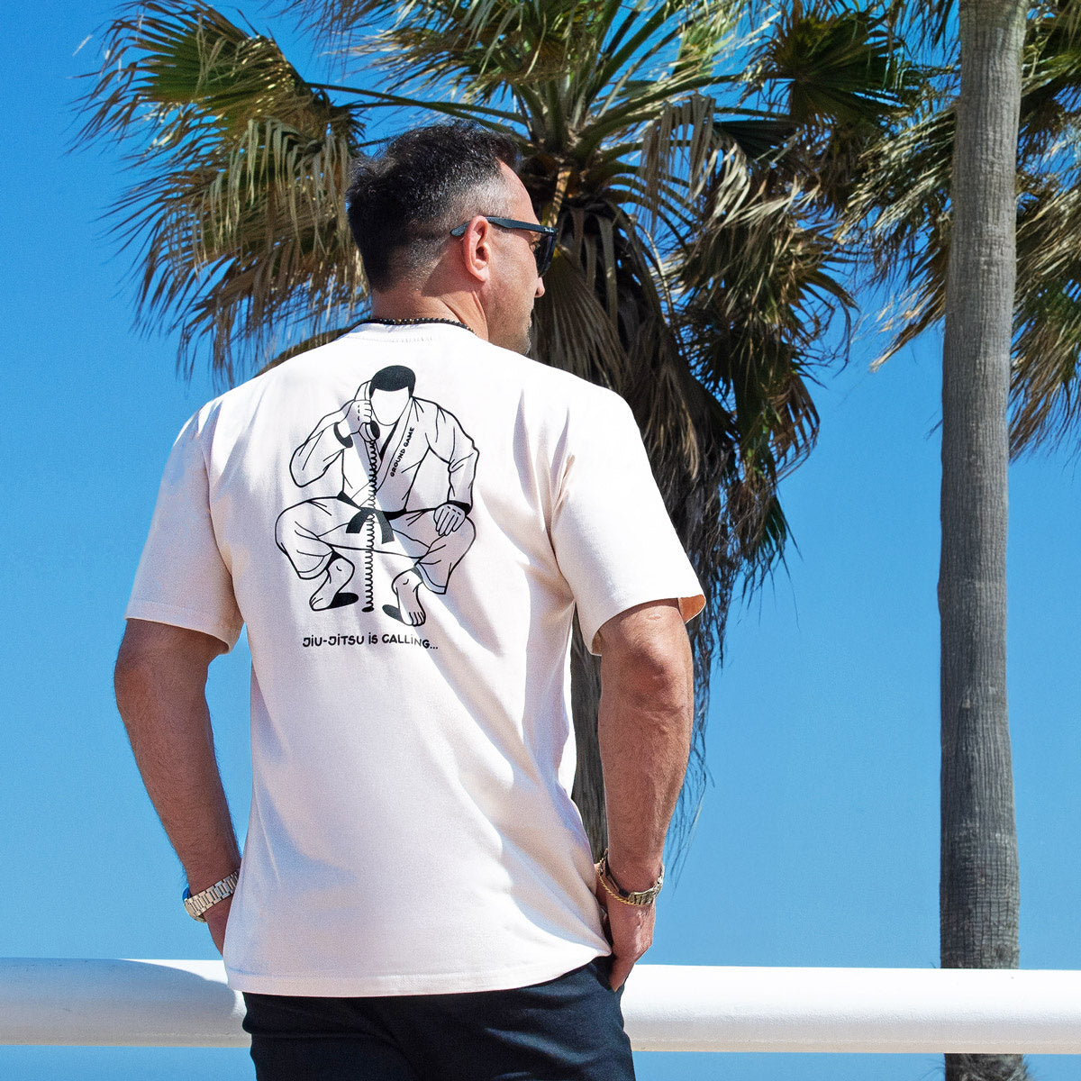 T-shirt Jiu-Jitsu is Calling x Noize Oversize (Beige)