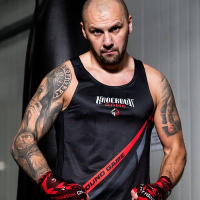 Boxing Tank Top Knockout Game (Black)