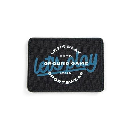 Velcro Patch Let's Play Blue
