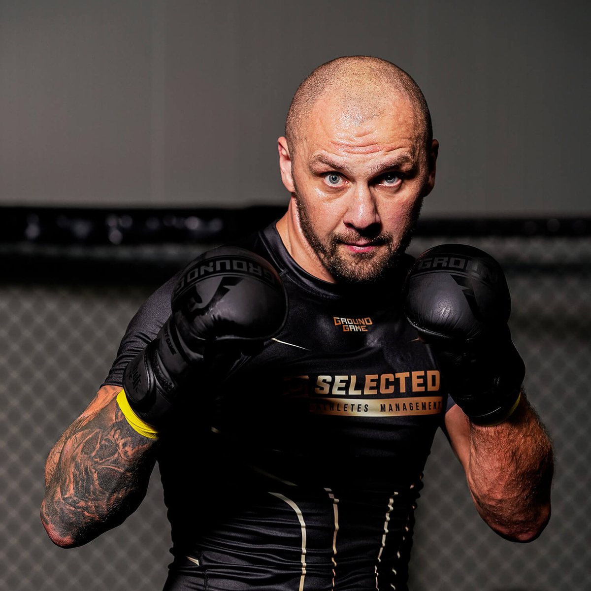 MMA Sparring Gloves Stripe Black