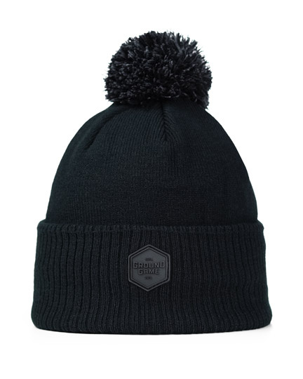 Pom-Pom Winter Hat Label (Black)