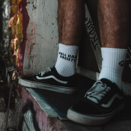 Socks Roll Hard Society (White)