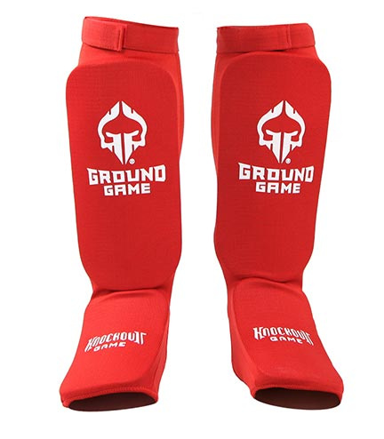 Elastic Shin Guards Classic (Red)