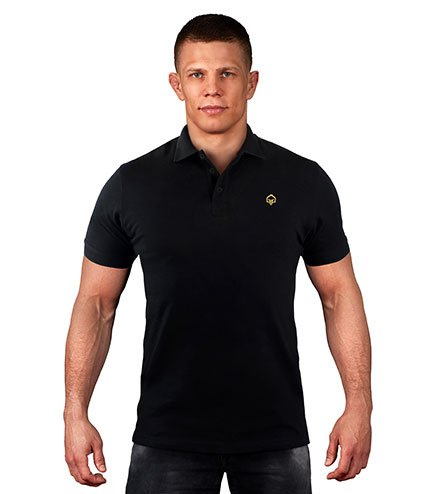 Minimal Polo Black with Gold logo